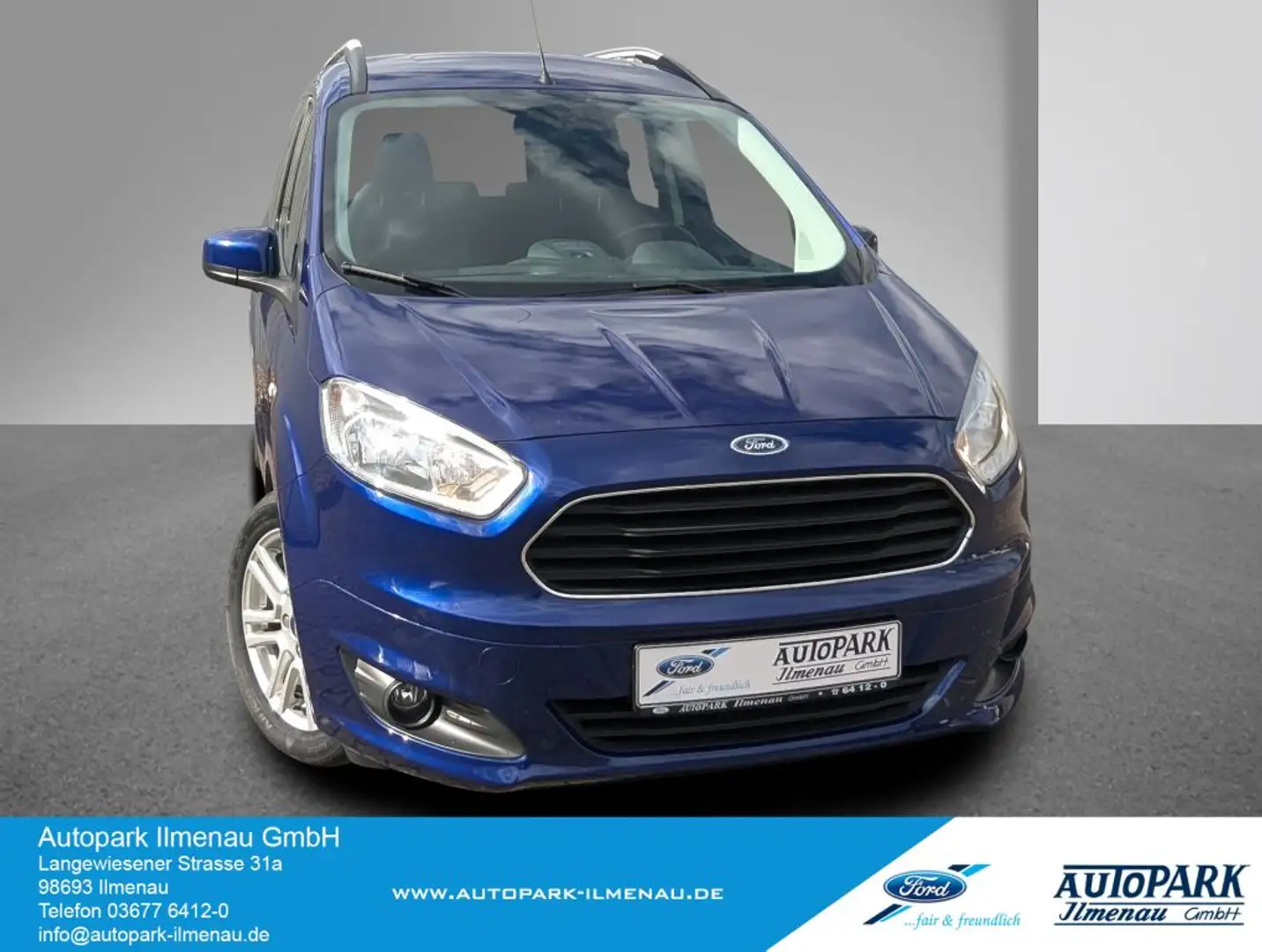 Ford Tourneo Courier 1.0l EcoBoost TITANIUM Klimaautomatik+SHZ+PP Bleu - 1