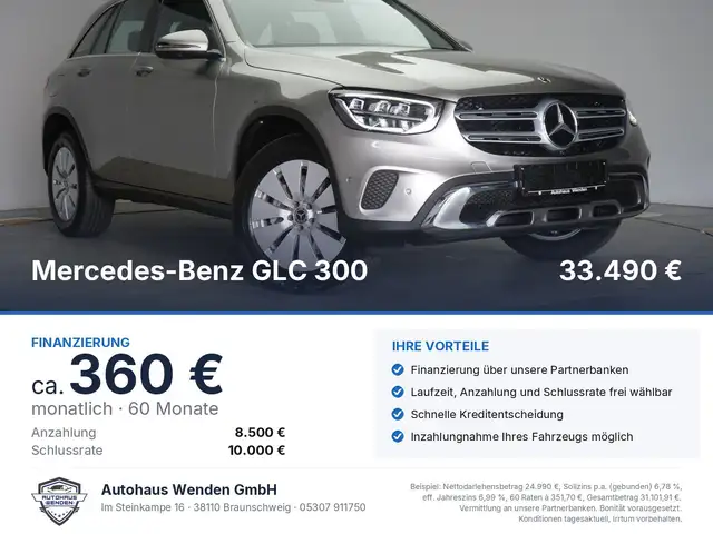 Mercedes-Benz GLC 300 de 4Matic 9G Tronic Temp/360Kamera/Carpl