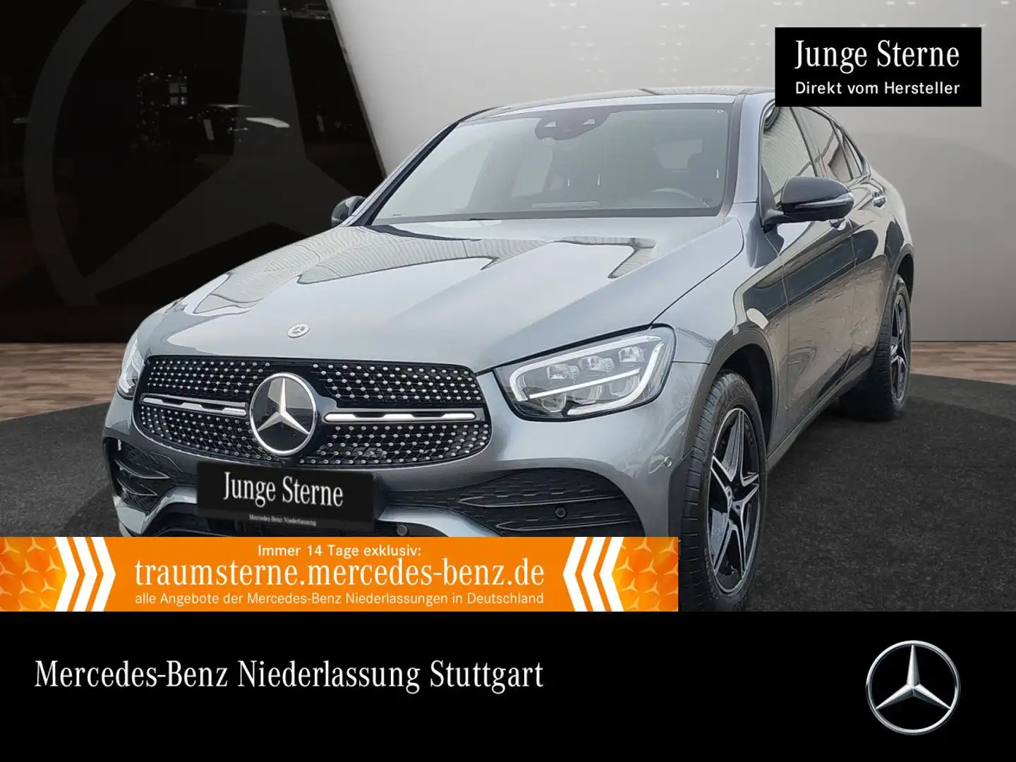 Mercedes-Benz GLC 400 d Coupé 4M AMG+NIGHT+360+AHK+LED+STHZG+9G Grau - 1