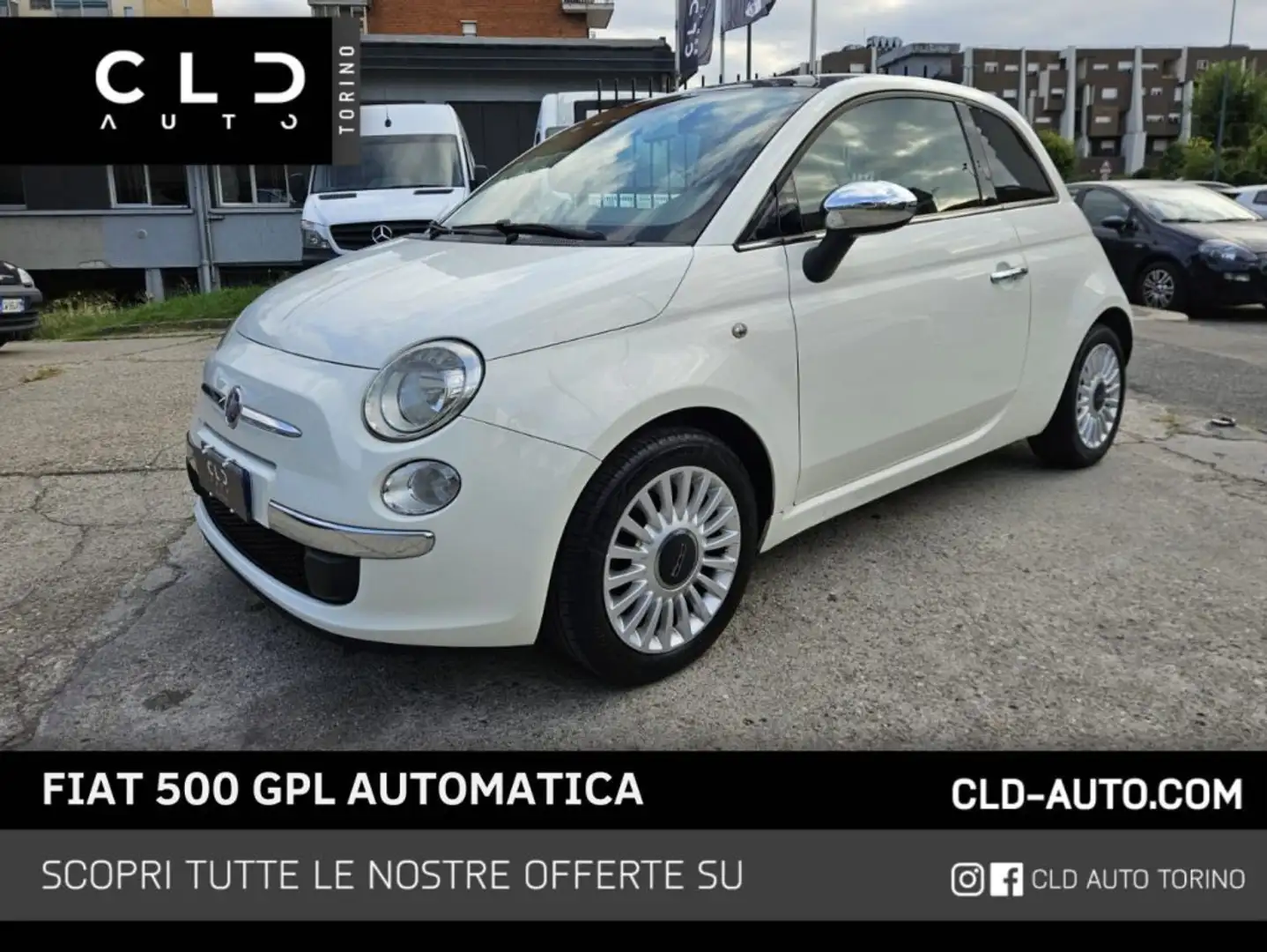 Fiat 500 1.2 GPL AUTOMATICA Blanc - 1