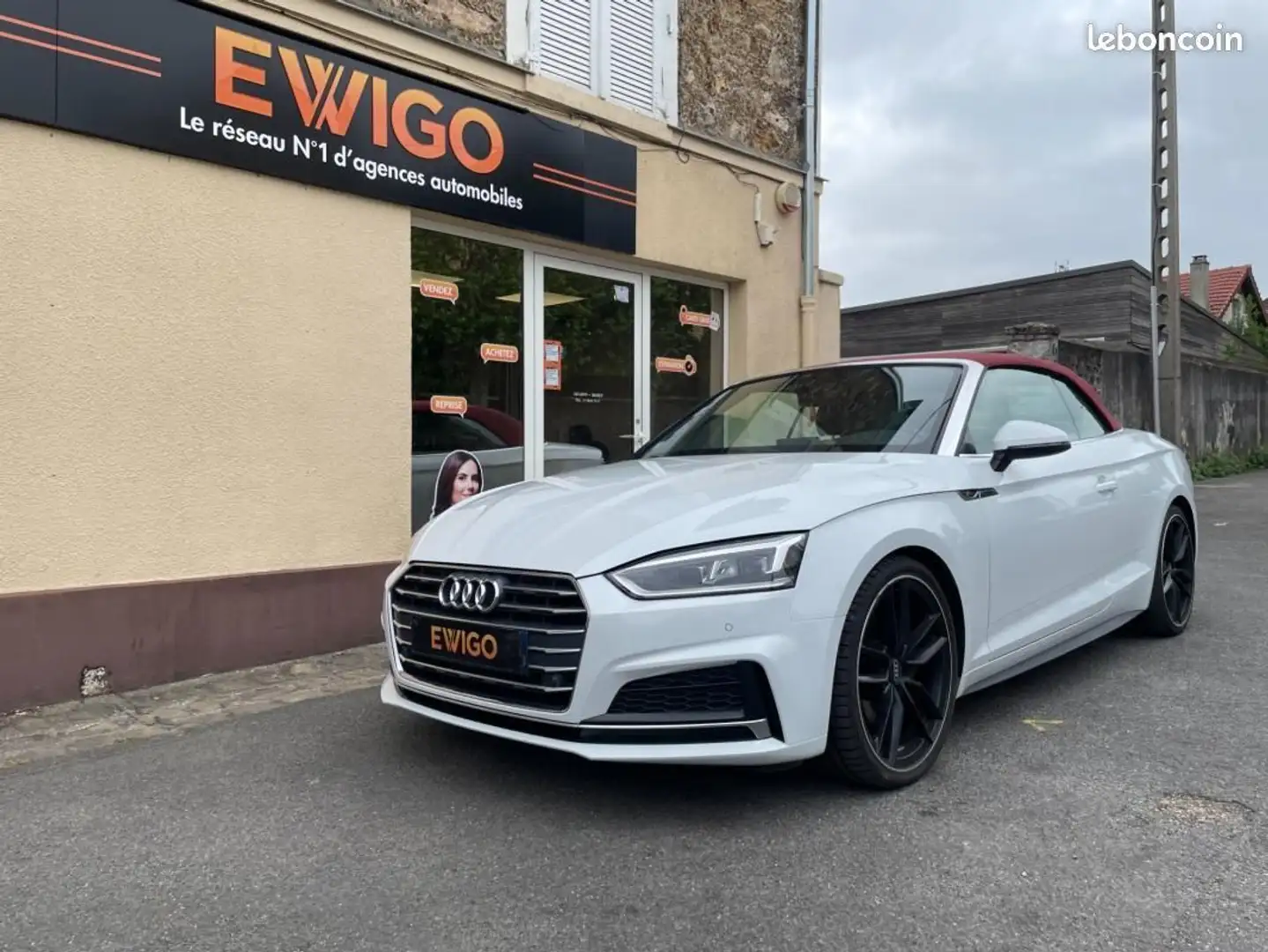 Audi A5 CABRIOLET 2.0 40 TDI 190 S-LINE S-TRONIC BVA FAIBL Wit - 1