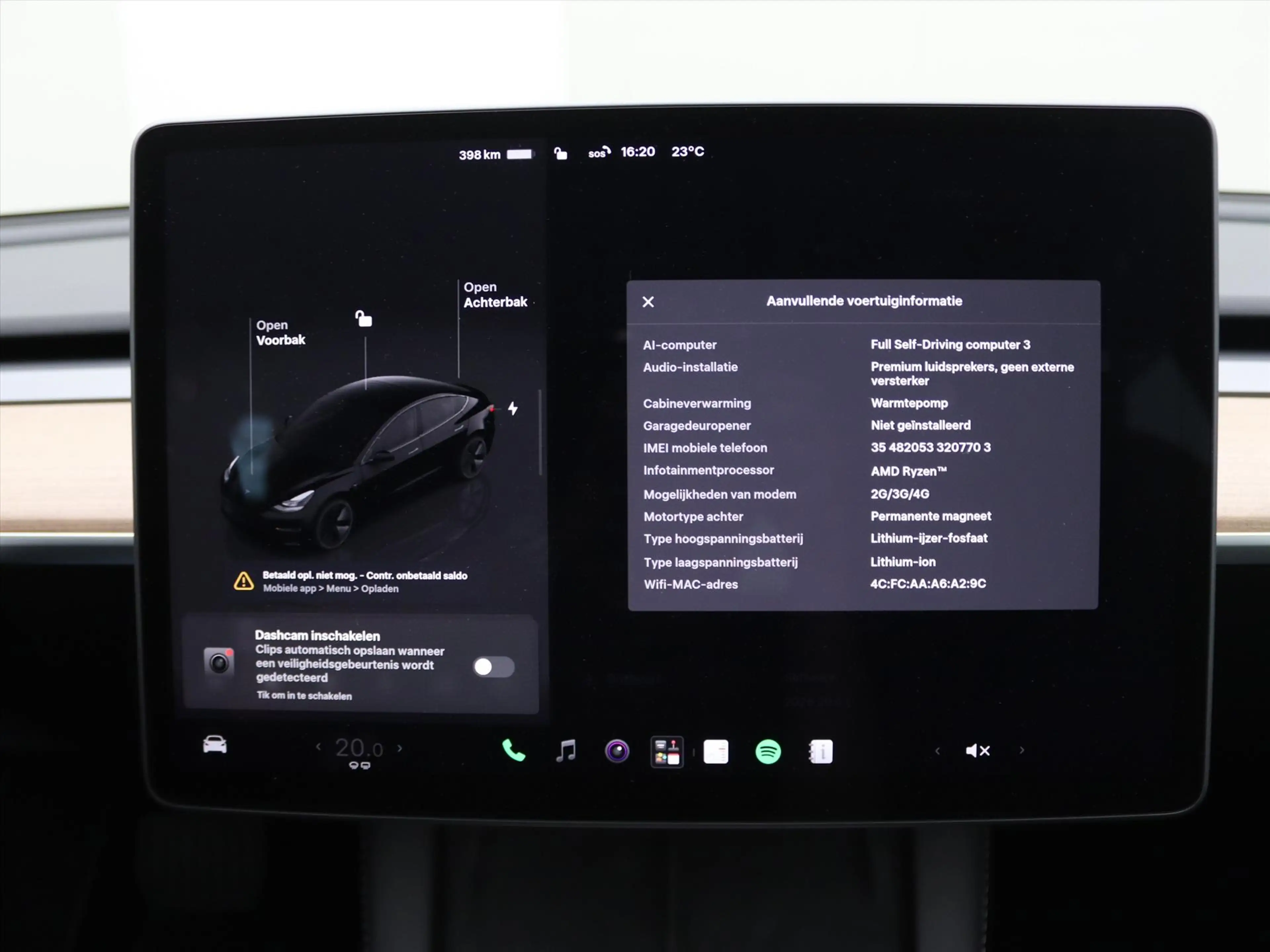 Tesla Model 3 Standard RWD Plus 94.2% SoH UPGRADE [ AMD RYZEN+LF — photo 33