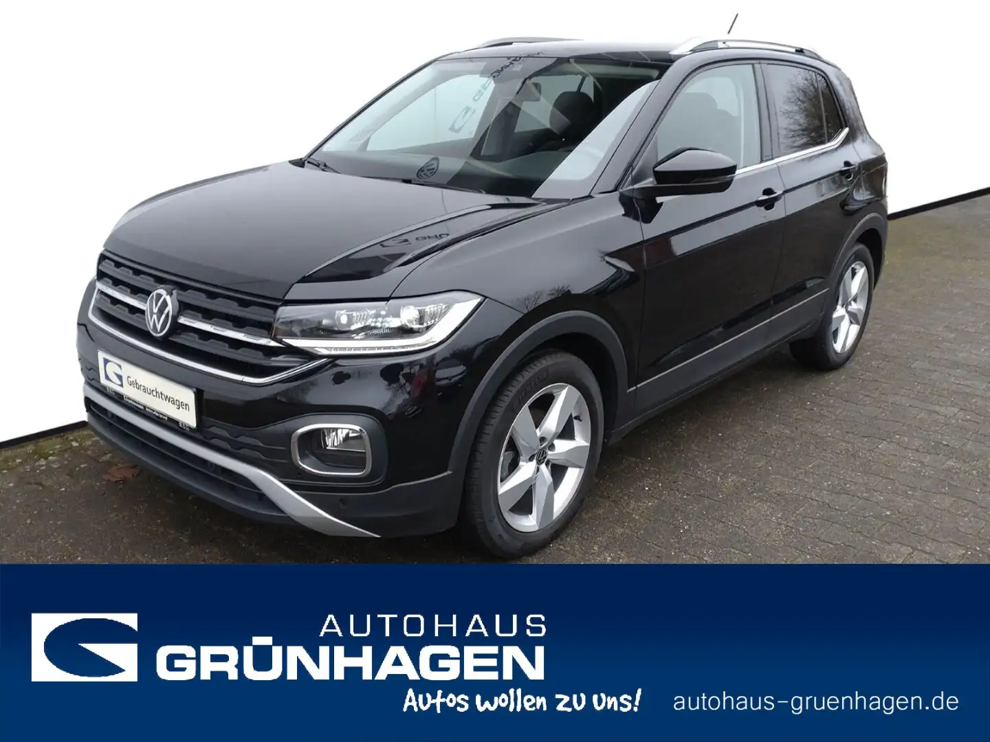 Volkswagen T-Cross T-Cross 1.0 TSI DSG ACC-LED-Front+Lane-Navi Zwart - 1