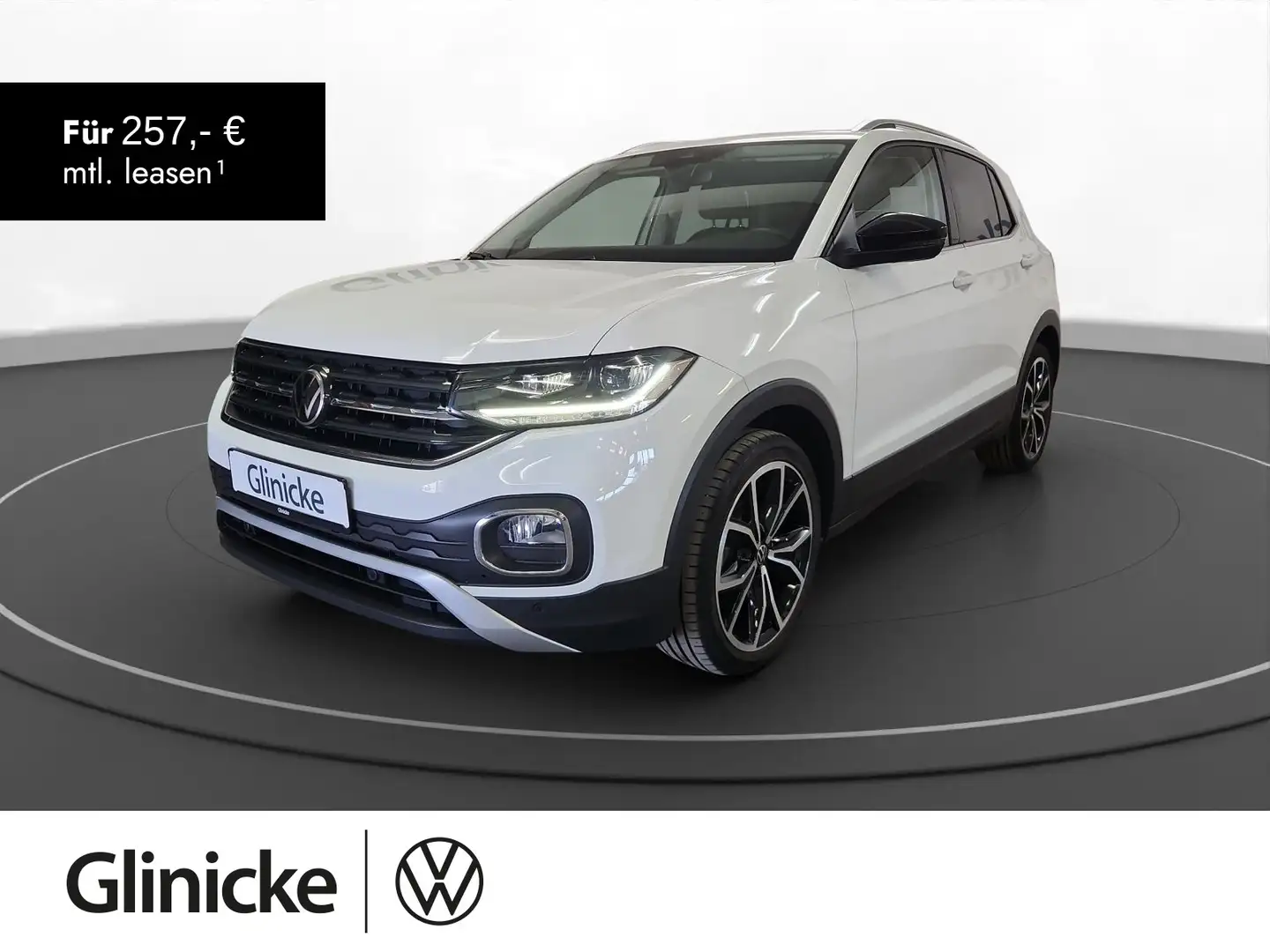 Volkswagen T-Cross 1.0 TSI Style AHK LED LM 18" Navi PDC+RF Weiß - 1