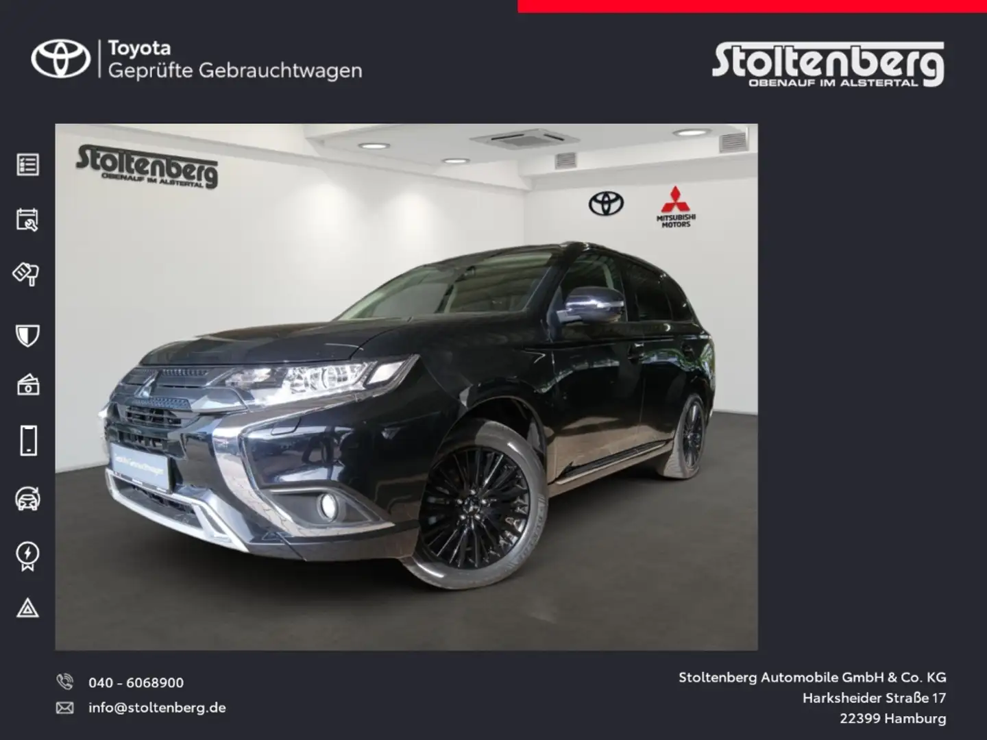 Mitsubishi Outlander PHEV Basis Spirit 4WD 2.4 Plug-in Hybrid Zwart - 1