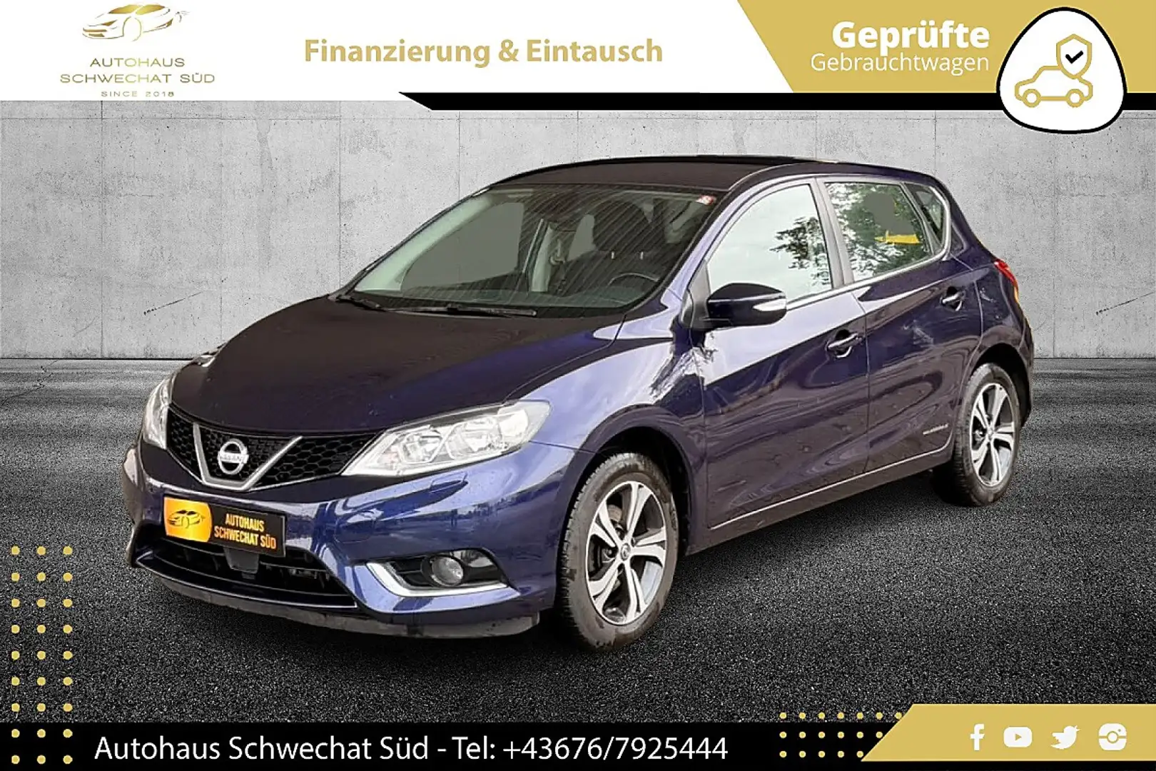 Nissan Pulsar 1,2 DIG-T Acenta // NAVI // R-KAMERA // SITZHEI... Blau - 1
