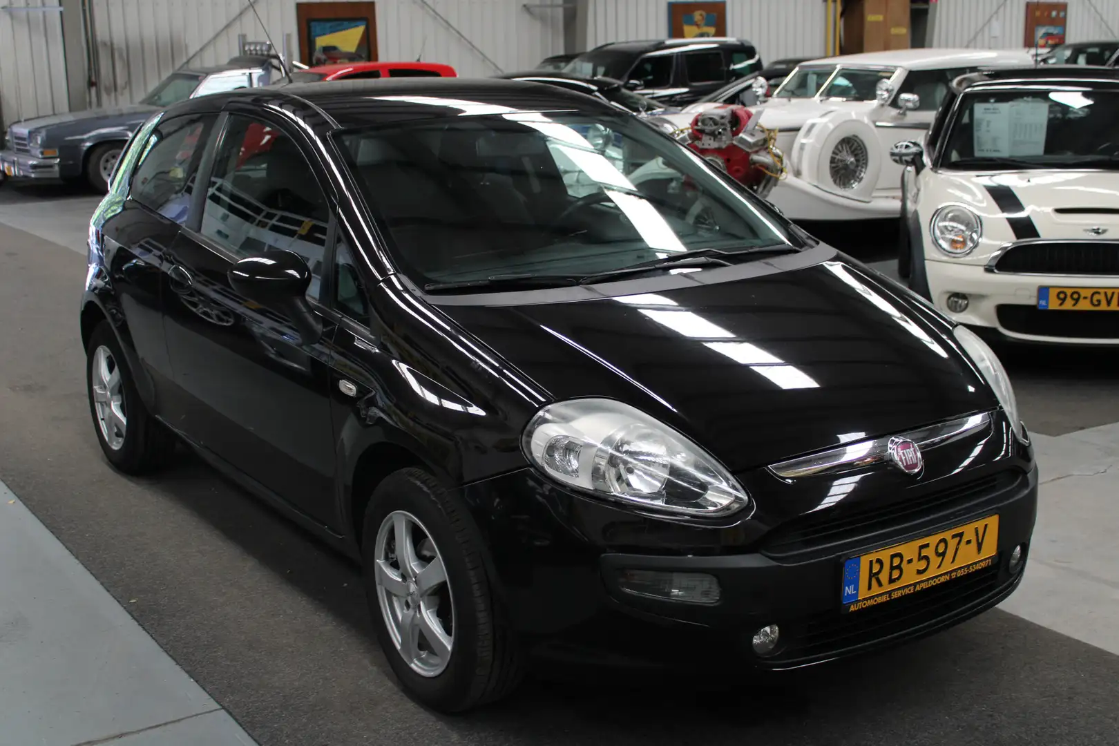 Fiat Punto Evo 1.4 Business Airco, Stuurbekrachtiging Zwart - 2