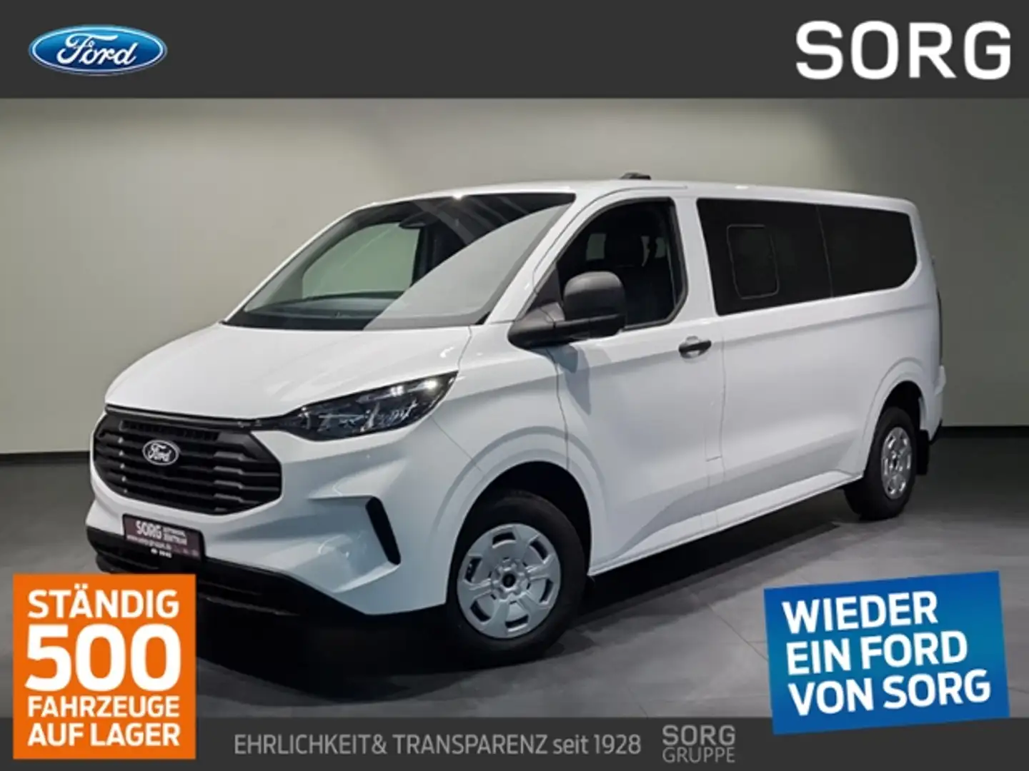 Ford Transit Custom 320L2-Trend Kombi 9-Sitzer "GJR" Weiß - 1