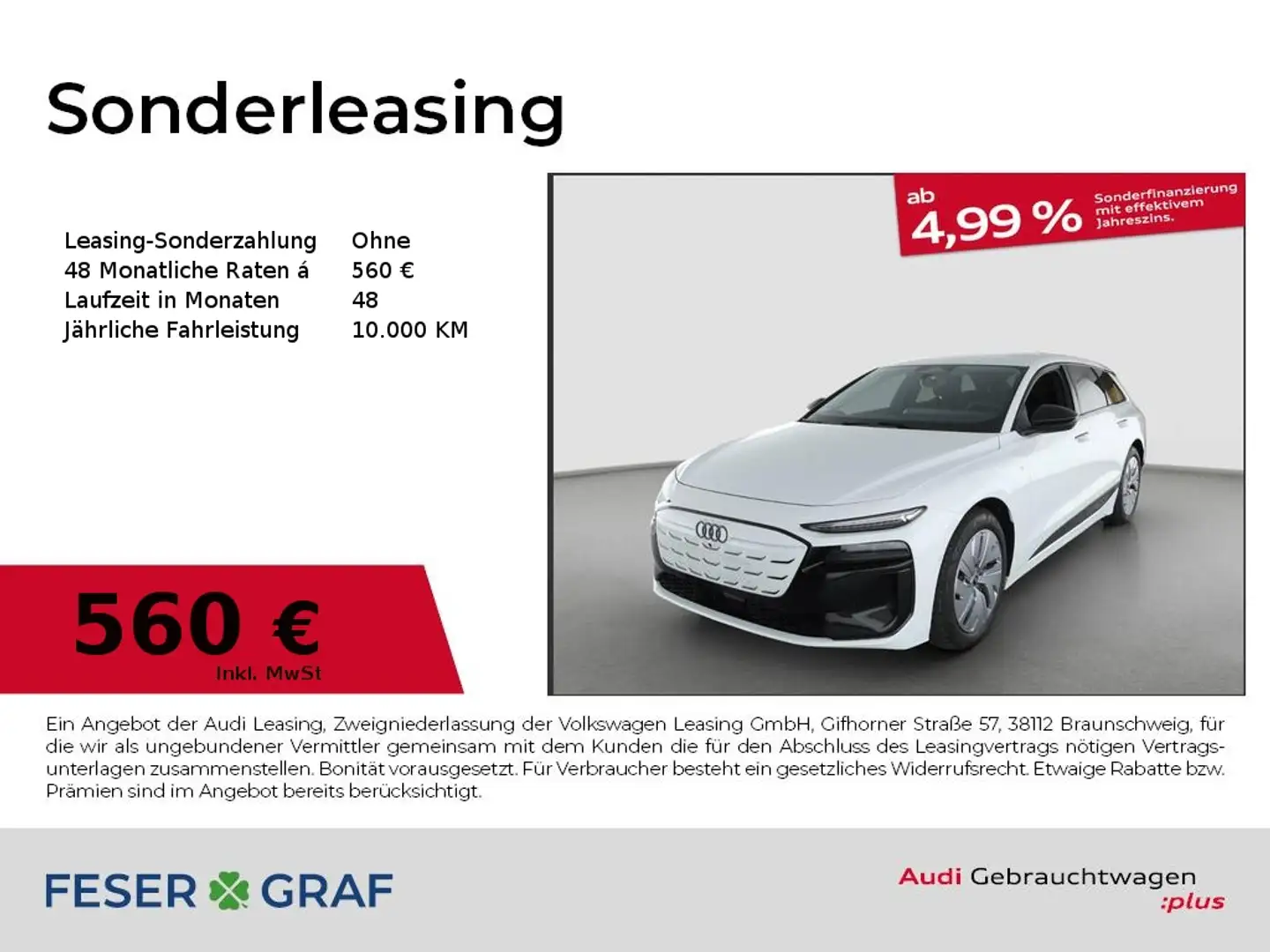 Audi A6 e-tron Avant S line performance LED/Navi/Alu21/360°/AHK Weiß - 1