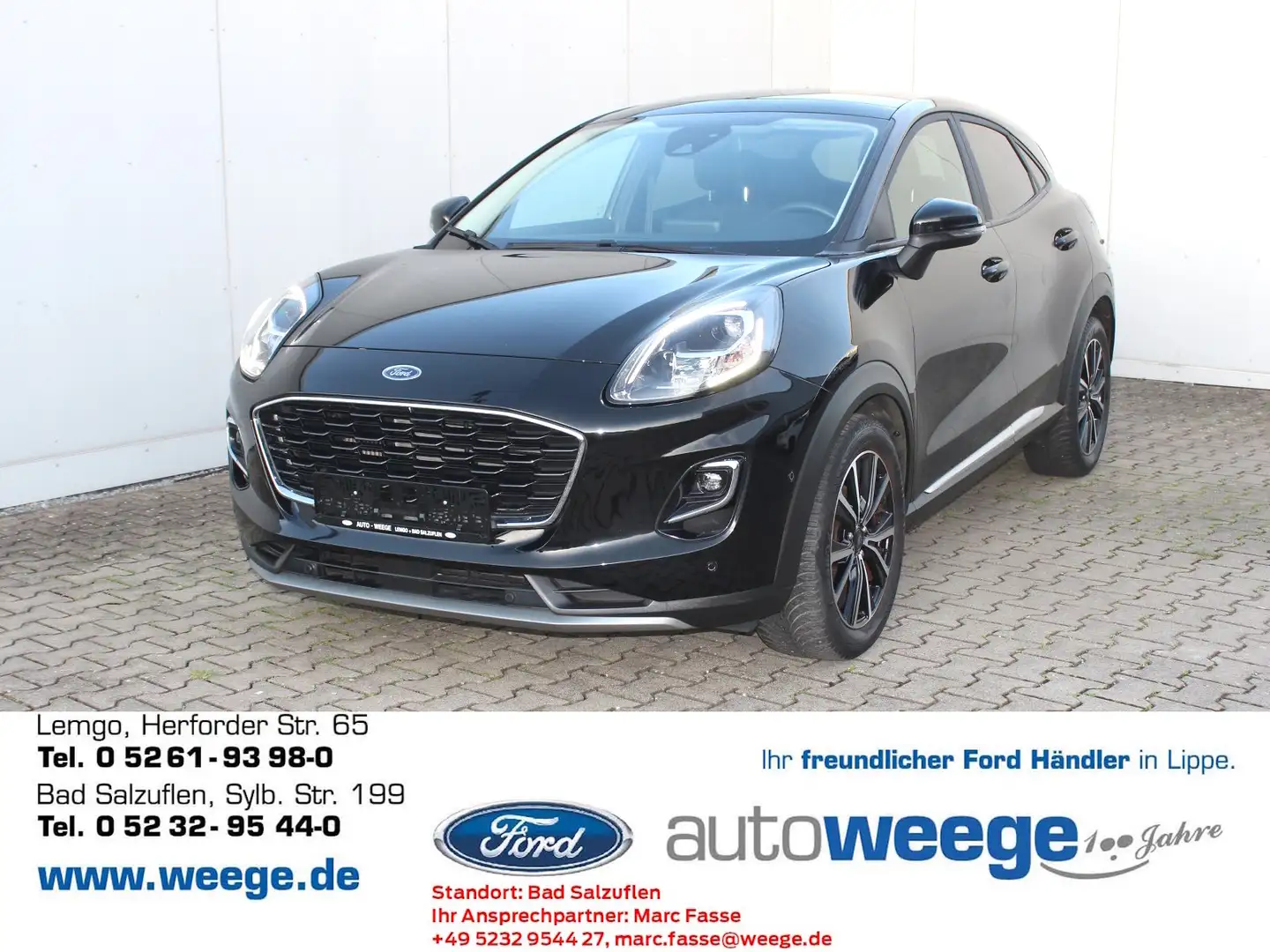 Ford Puma Titanium 1,0 EcoBoost Mild Hybrid Zwart - 1