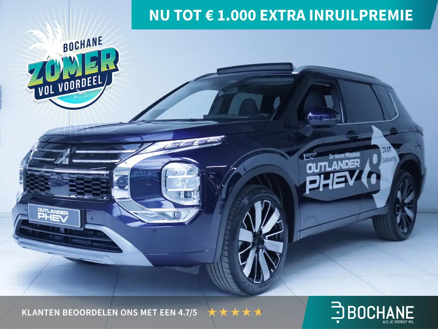 Mitsubishi Outlander 2.4 PHEV Instyle Leder/Schuifdak/Navi/Clima/Camera Blauw - 1