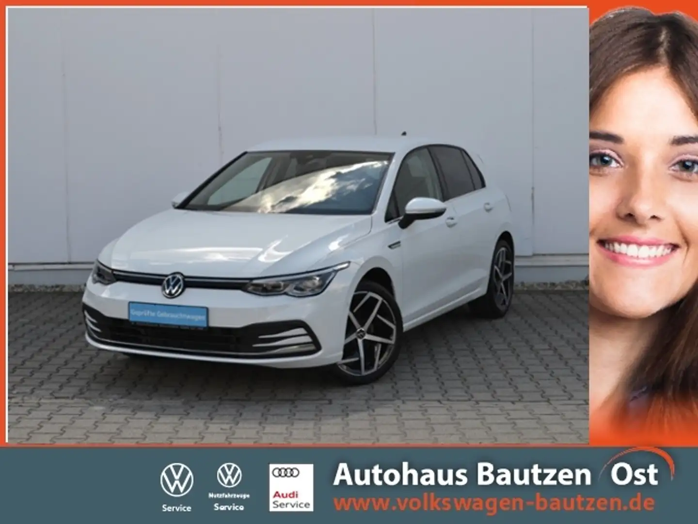 Volkswagen Golf VIII 1.5 TSI Style LED/18-ZOLL/NAVI-PRO+VZE/KOMFO Weiß - 1