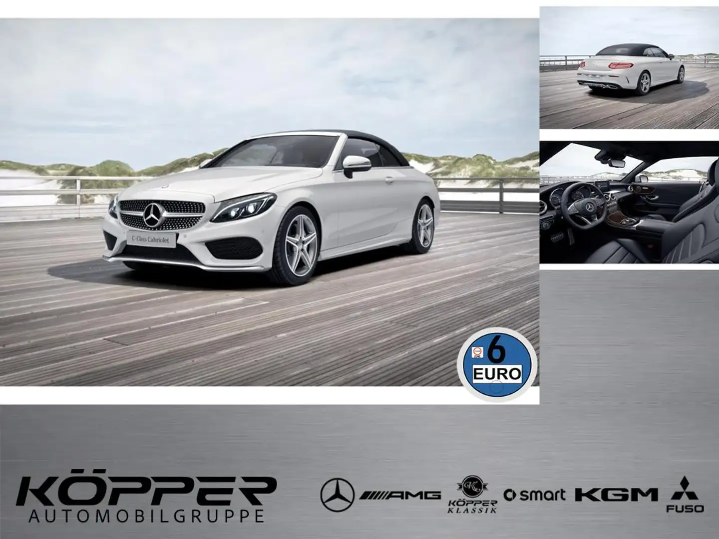 Mercedes-Benz C 200 AMG Cabriolet White EDITION ATG AIRCAP LED Blanco - 1