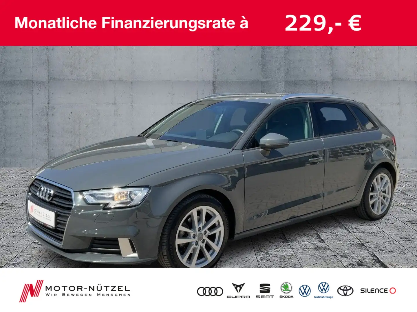 Audi A3 1.6TDI SPORT Bi-XEN+NAV+SHZ+GRA+17" Grau - 1