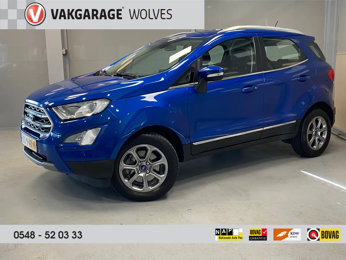 Ford EcoSport 1.0 EcoBoost Titanium | CLIMA | NAVI | CAMERA | Blauw - 1