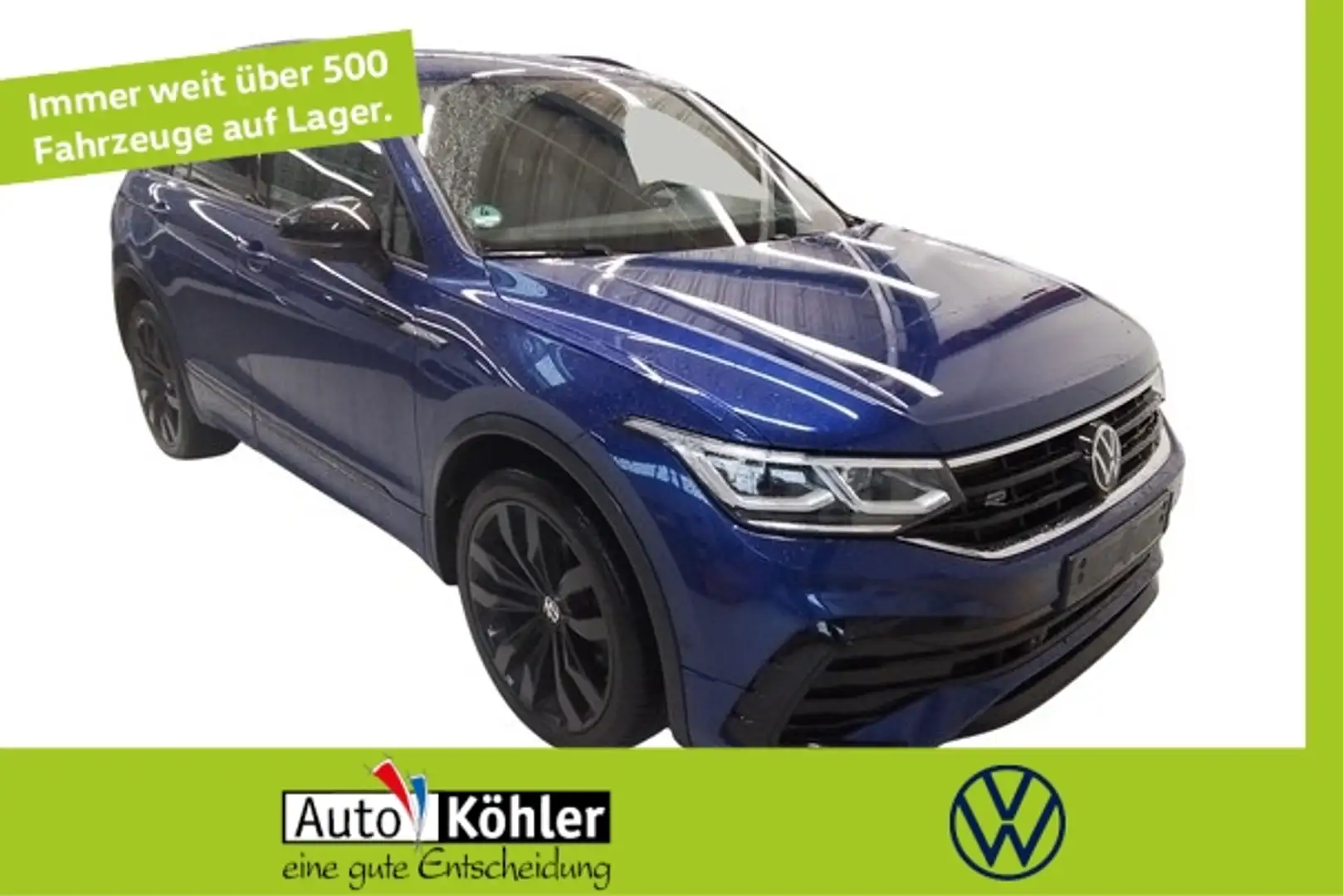 Volkswagen Tiguan R-Line TDI DSG Matrix/CarPlay/Black/AHK Blau - 1