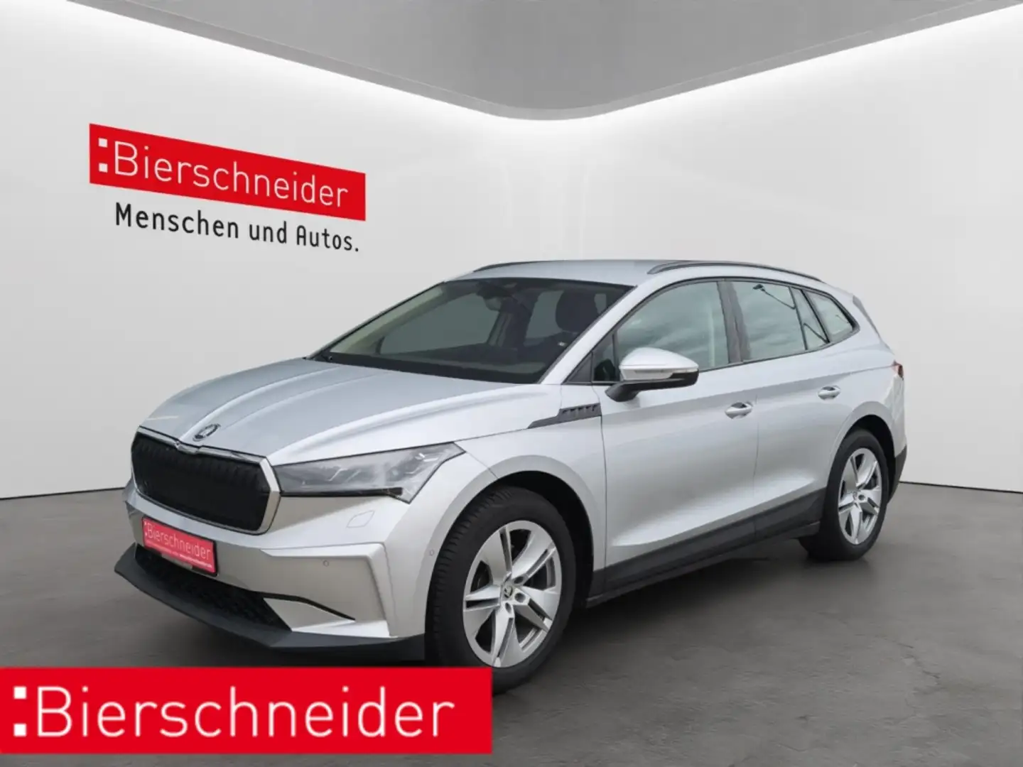 Skoda Enyaq 60 62 kWh MATRIX-LED NAVI WÄRMEPUMPE AHK SIDEASS P Argent - 1