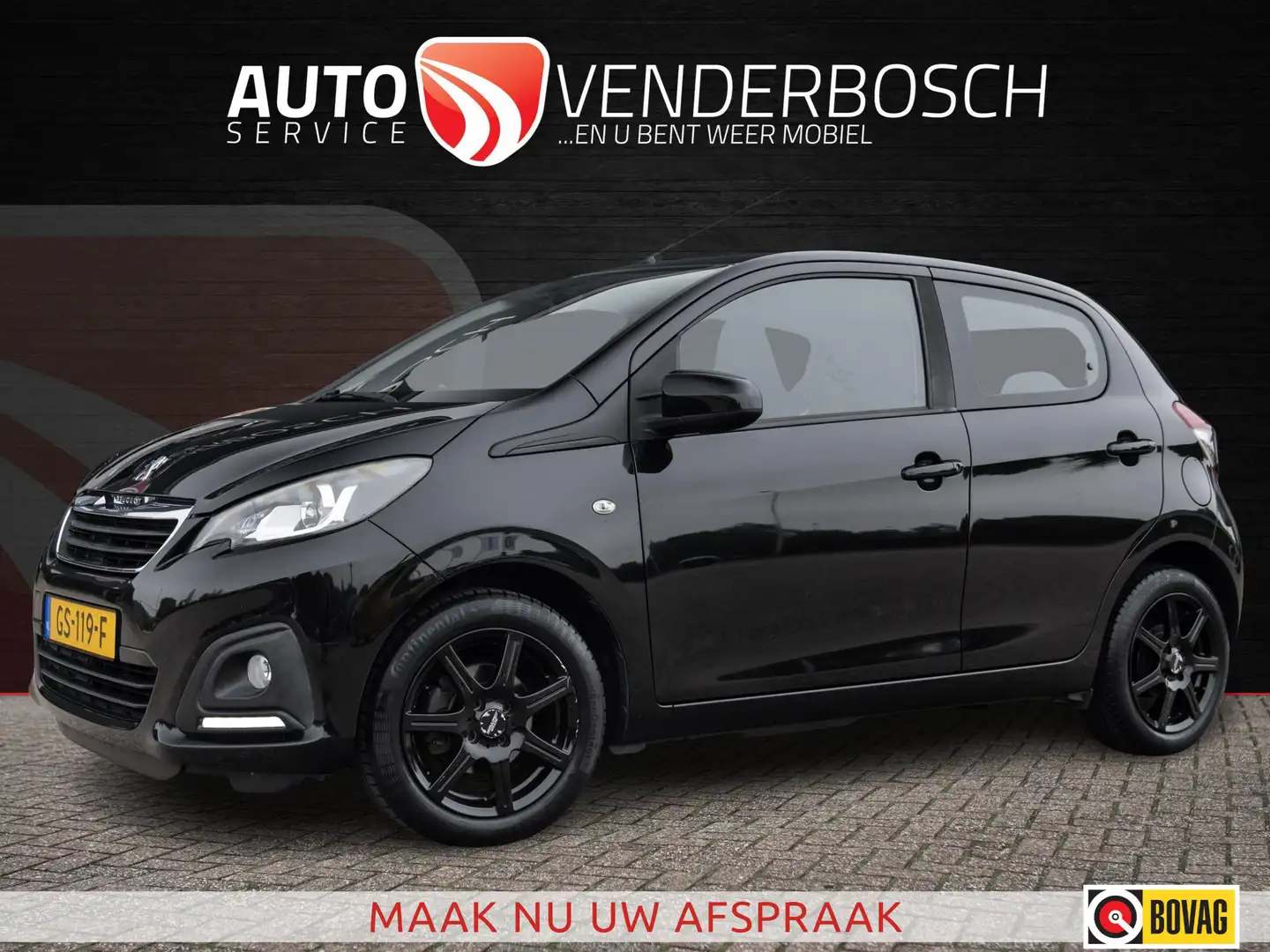 Peugeot 108 1.0 e-VTi Active 68pk | Airco | 5 deurs | NL Auto Zwart - 1