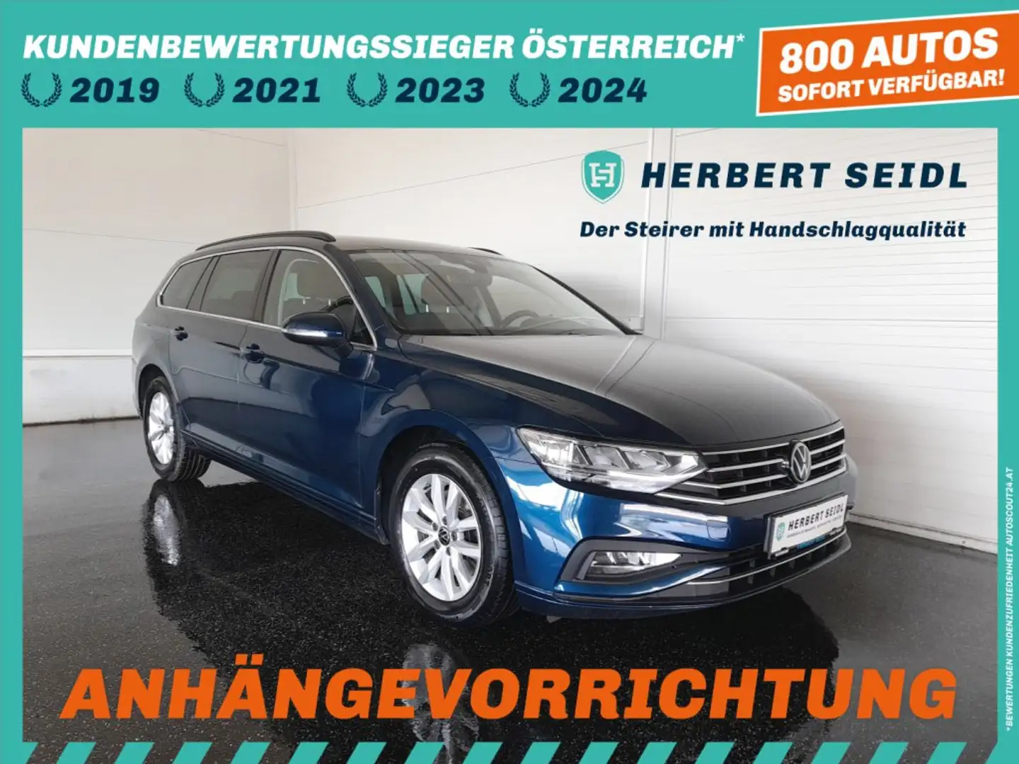 Volkswagen Passat Variant BUSINESS 2,0 TDI DSG *VOLL-LED / NAVI / AHV & KAMERA / ACC / SPORT MASSAGESITZ / VERKEHRSZEICHENASSIST* Blau - 1