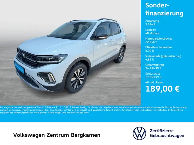 2025 Volkswagen T-Cross in White for sale