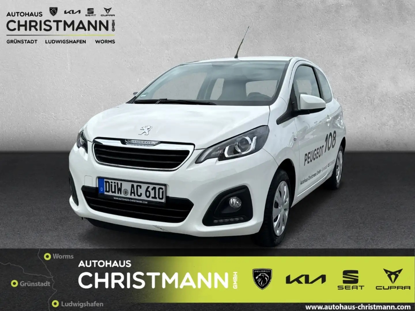 Peugeot 108 Active 1.0 VTi *Nebelscheinwerfer*Klimaanlage*Notb Wit - 1