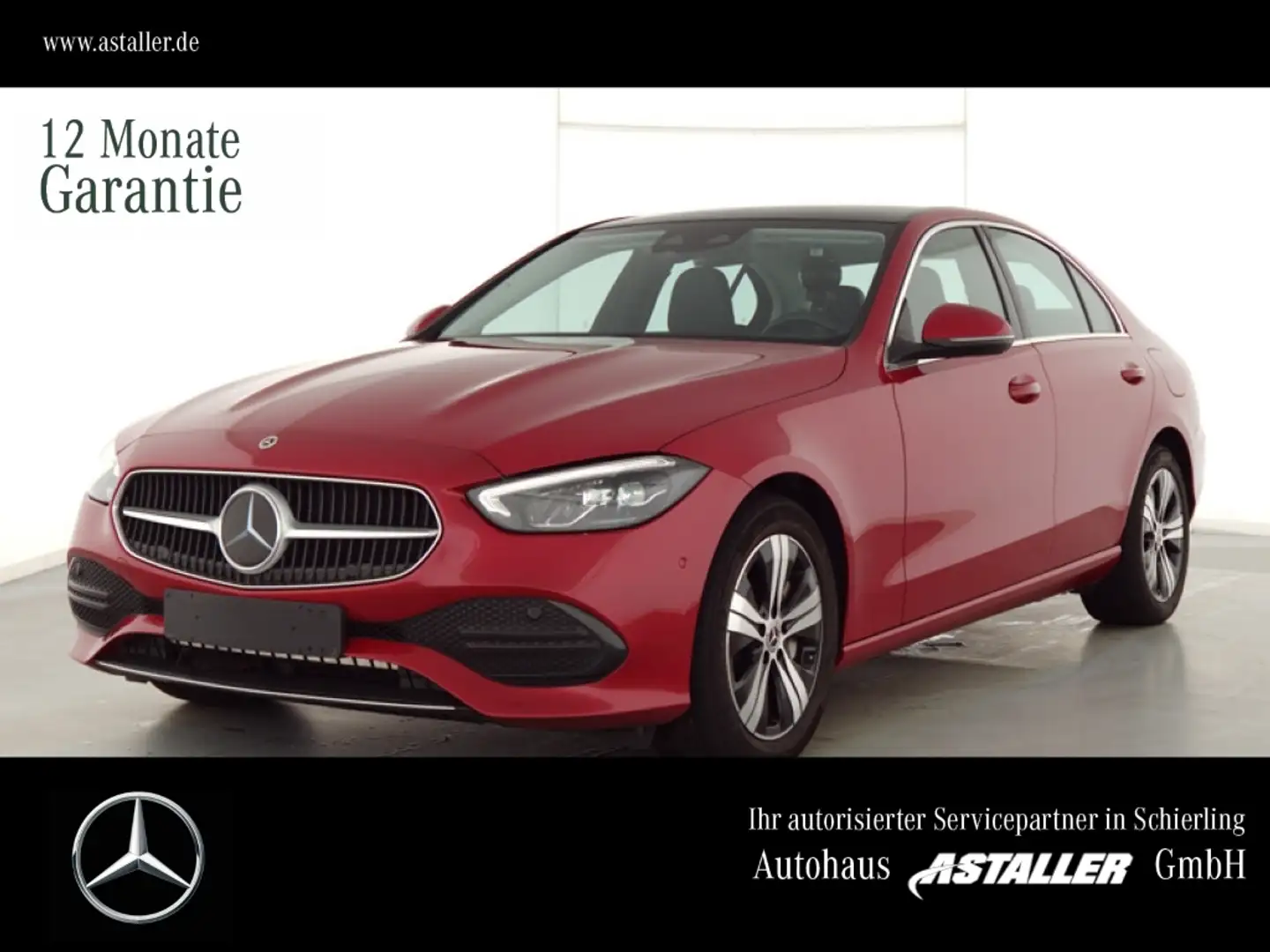 Mercedes-Benz C 300 de 4M Avantgarde 2x MBUX+LED+Pano+AHK+Dist Czerwony - 1