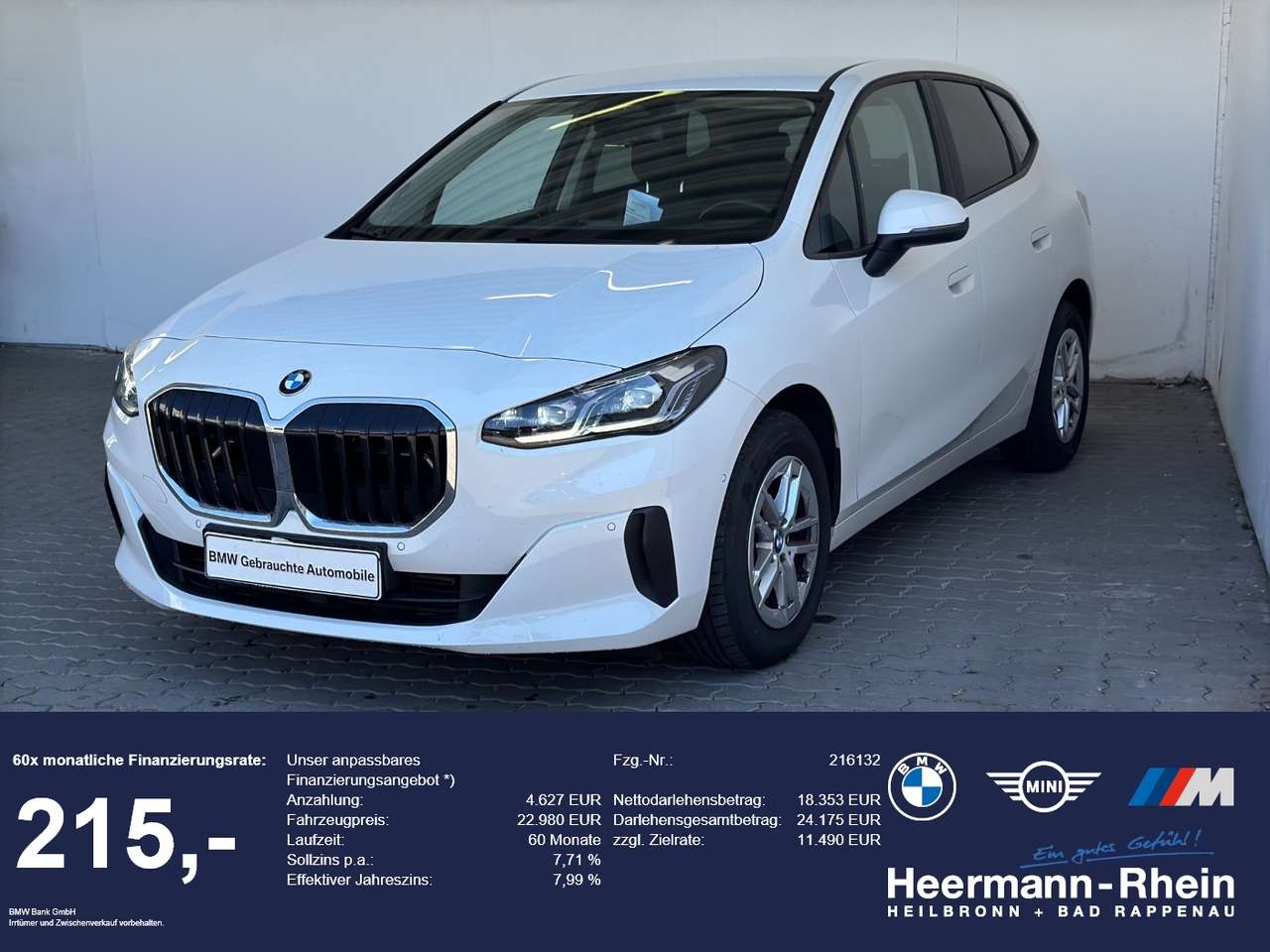 BMW 218 2024 — iA Active Tourer DriveAss.LED.ParkAss.SHZ.Key
