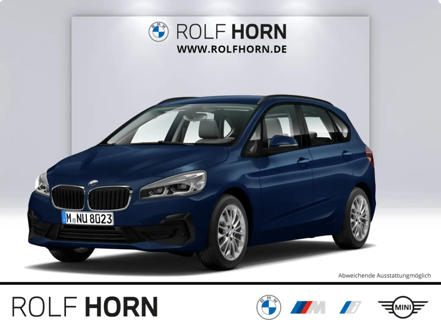 BMW 218 i Active Tourer Advantage Autom Navi AHK 17" Blauw - 1
