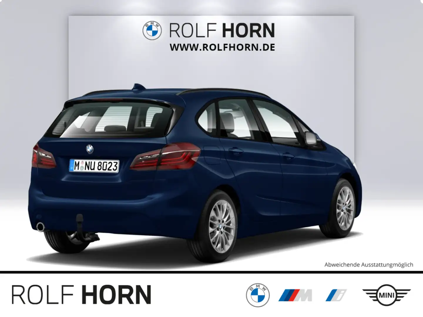BMW 218 i Active Tourer Advantage Autom Navi AHK 17" Blauw - 2