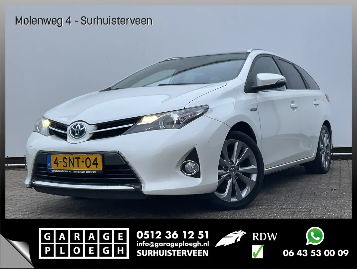 Toyota Auris Touring Sports 1.8 Hybrid Lease Trekhaak Pano Crui Weiß - 1