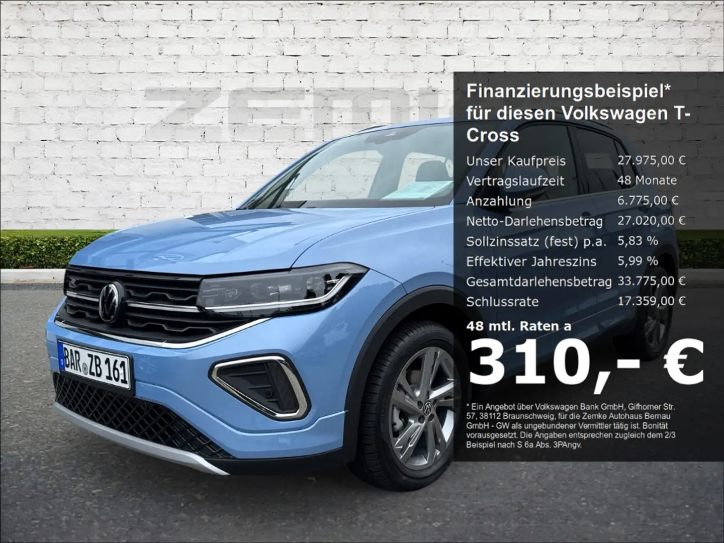 Volkswagen T-Cross R-Line 1.5 TSI DSG KAMERA NAVI Azul - 1
