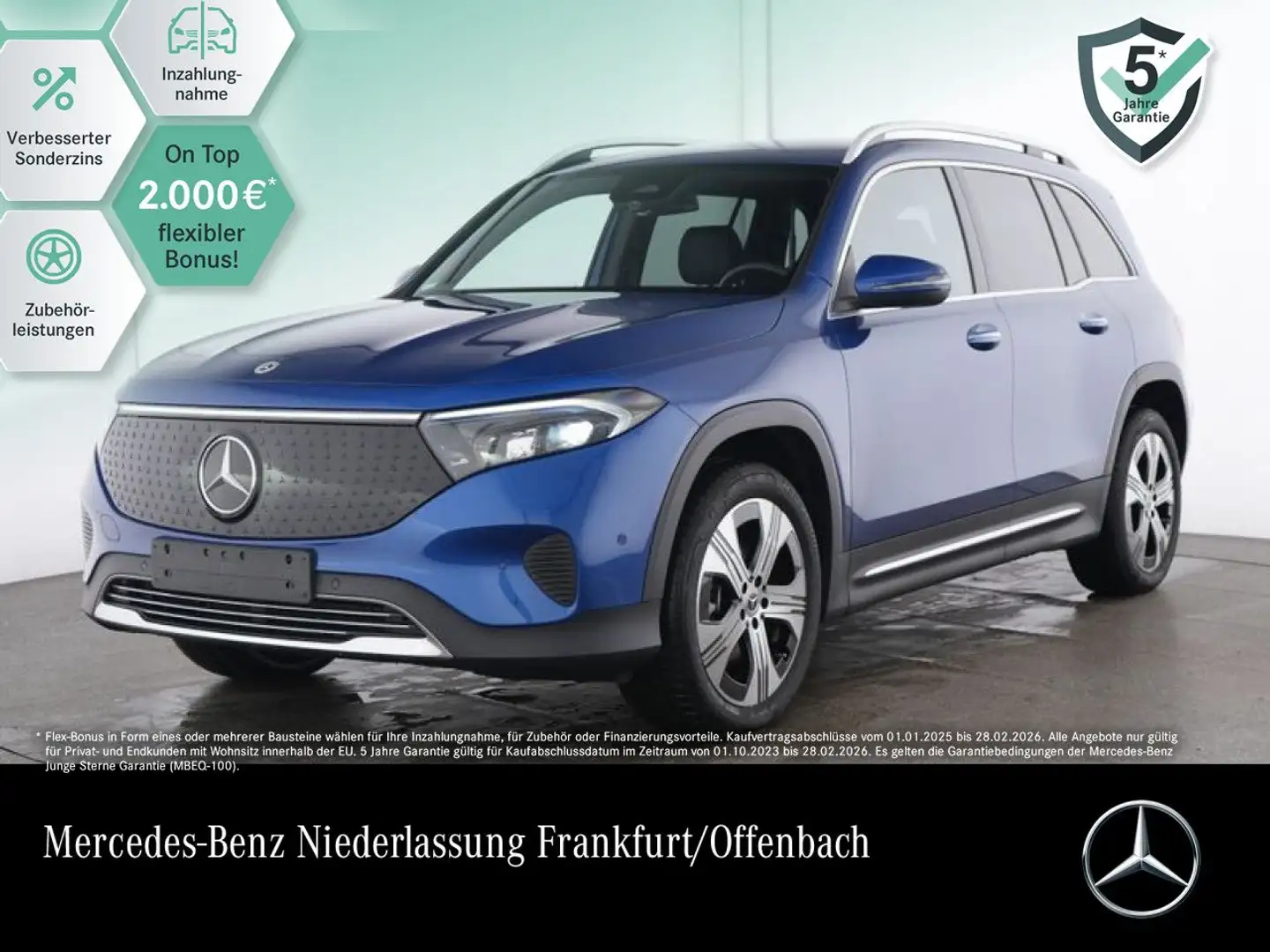 Mercedes-Benz EQB 300 4M PROG+PLUS-PAKET+KAMERA+KEYLESS+SPUR Blau - 1