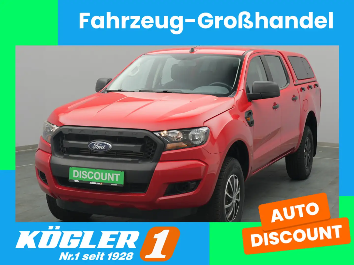 Ford Ranger Doka XL 130PS 4x4/Hardtop/Standheizung Rouge - 1