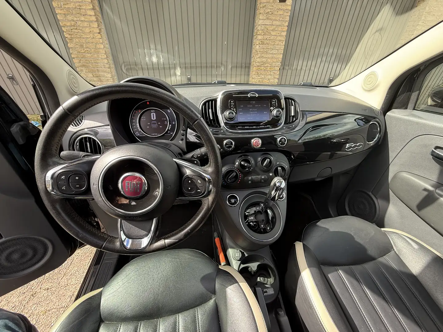Fiat 500 Fiat 500 aut| Leer| Xenon| Digitaal km/h | Panodak Zwart - 2