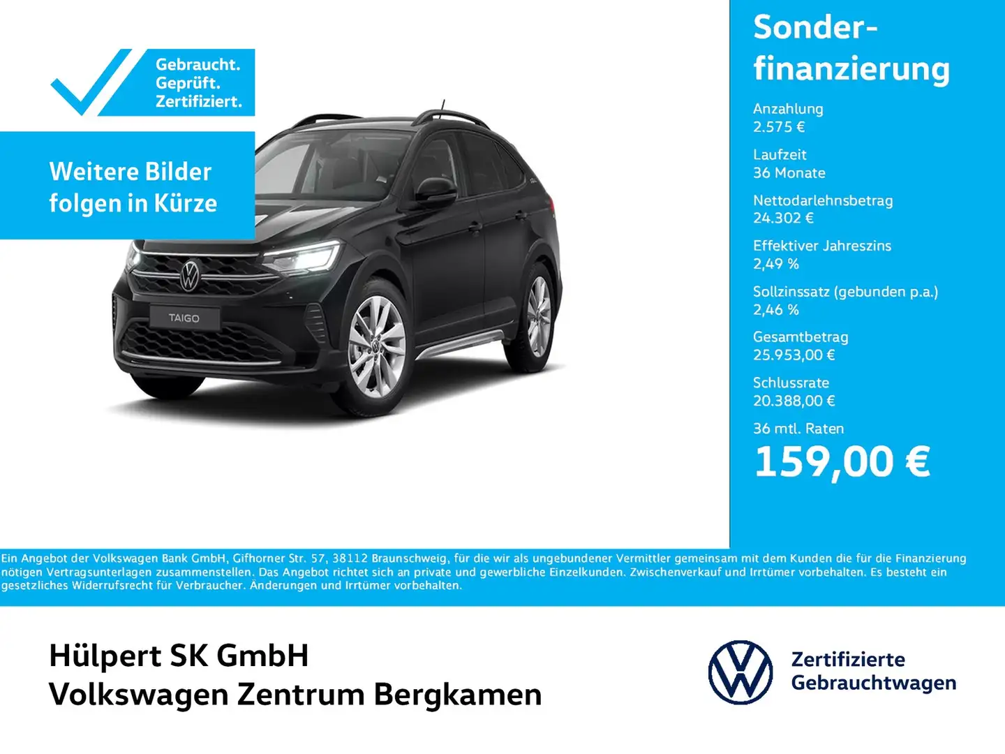 Volkswagen Taigo 1.5 GOAL ACC NAVI LM17 CARPLAY SITZHEIZUNG Schwarz - 1