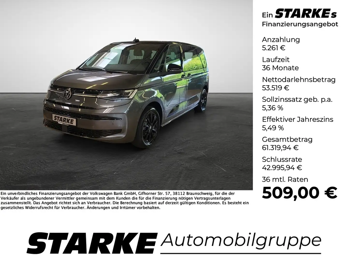 Volkswagen T7 Multivan 2.0 TDI DSG Edition Grau - 1
