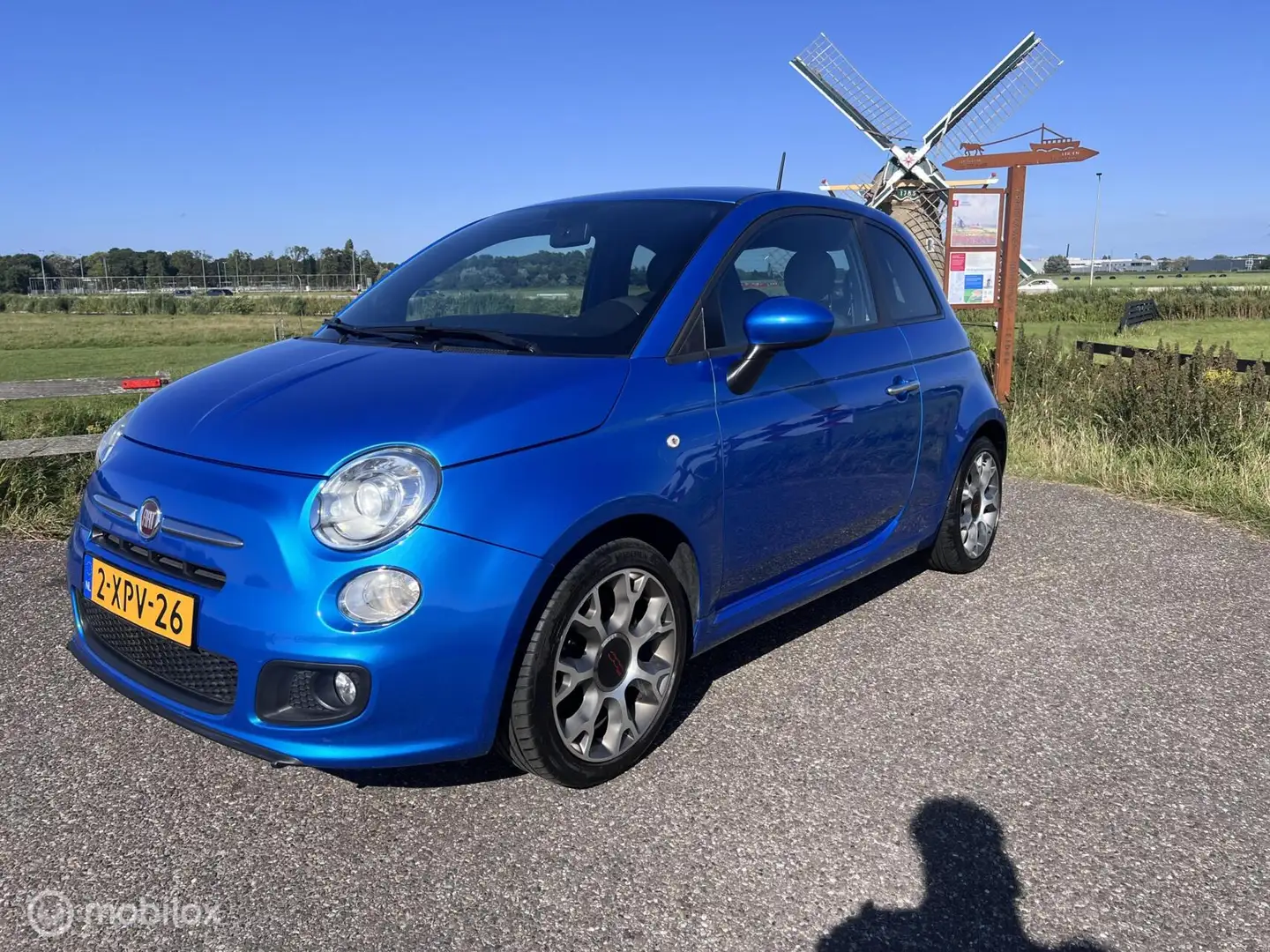 Fiat 500 BLUE 500 S 142300 KM Leder Blauw - 1