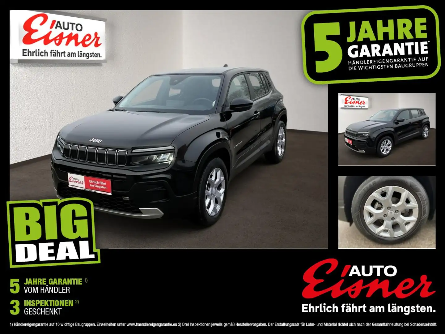 Jeep Avenger 1.2 GSE T3 ALTITUDE Schwarz - 1