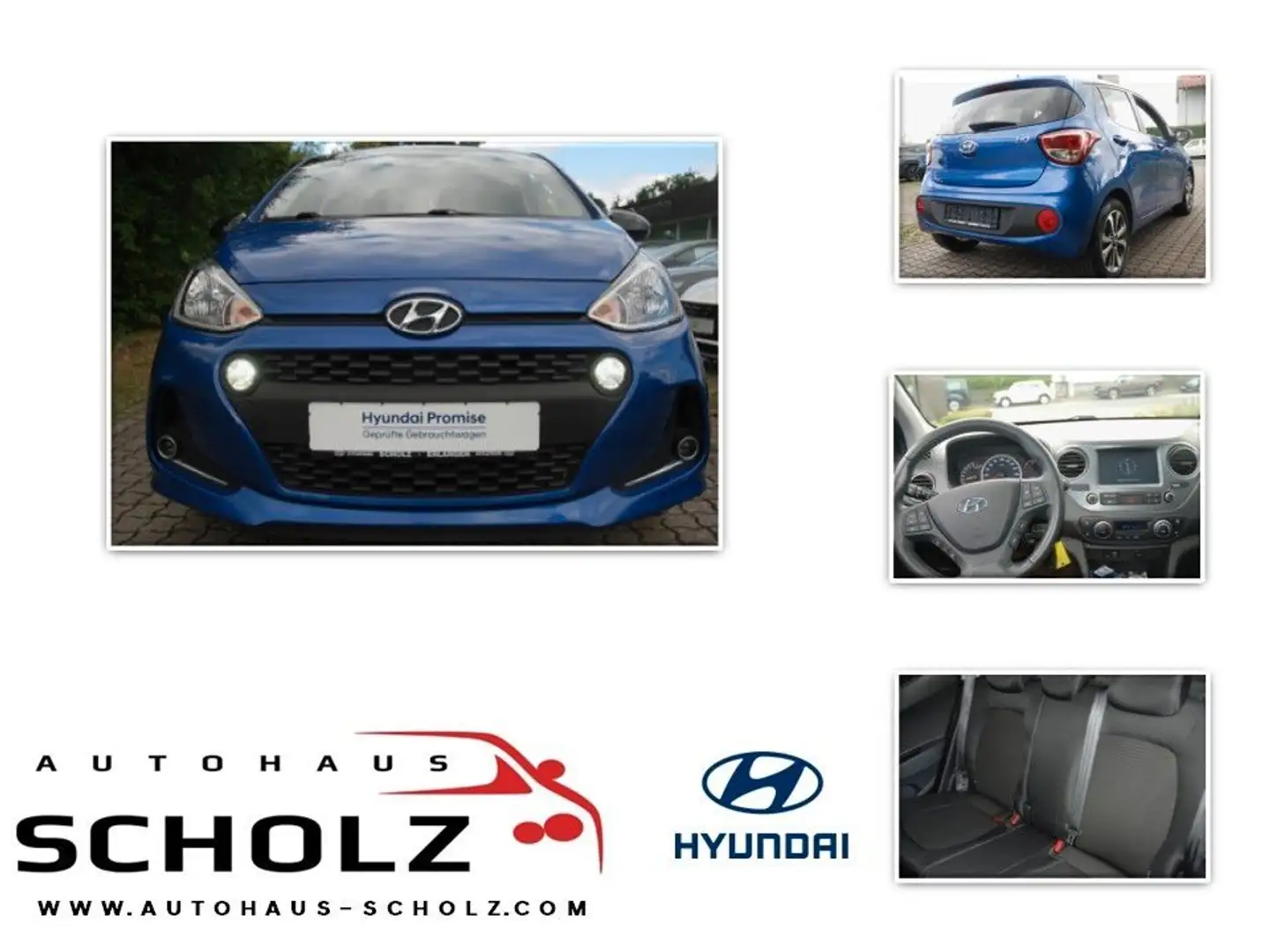 Hyundai i10 1.2 YES!+ Klimaaut SHZ Bluetooth Bleu - 1
