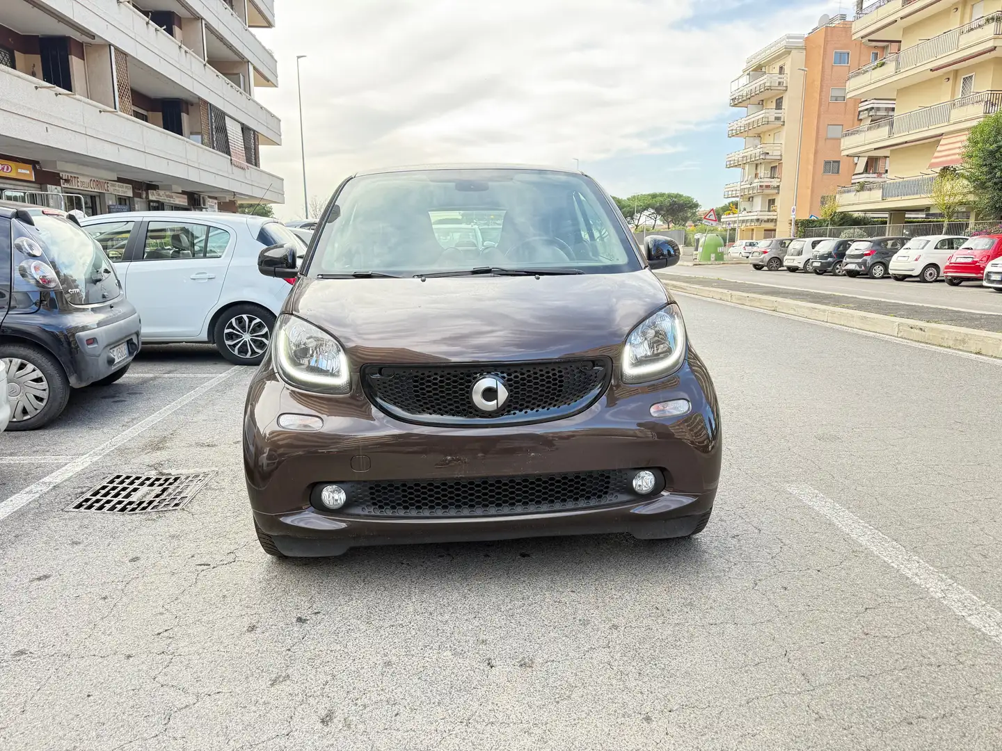 smart forTwo PERFECT TURBO LED NAVI KAMERA PELLE PANORAMA Marrone - 1