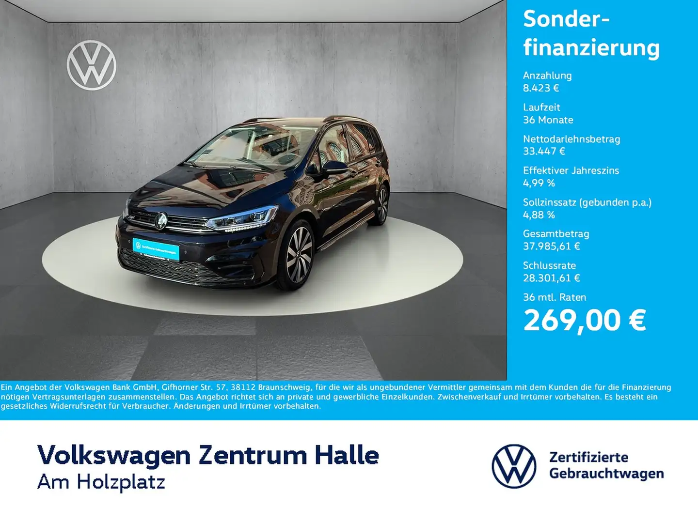 Volkswagen Touran 1.5 TSI Highline DSG Schwarz - 1