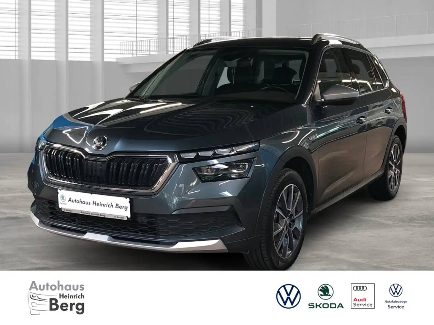 Skoda Kamiq Scoutline 1.6 TDI DSG AHK Navi LED Kurvenlicht Spe Grau - 1