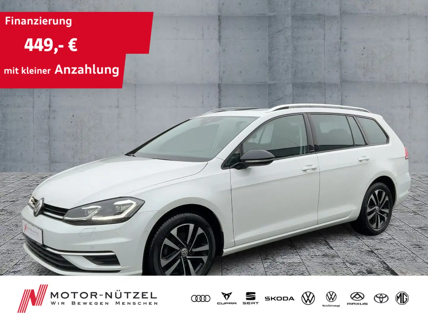 Volkswagen Golf VII Variant1.5TSI IQ.DRIVE LED+NAV+ACC+PANO Weiß - 1