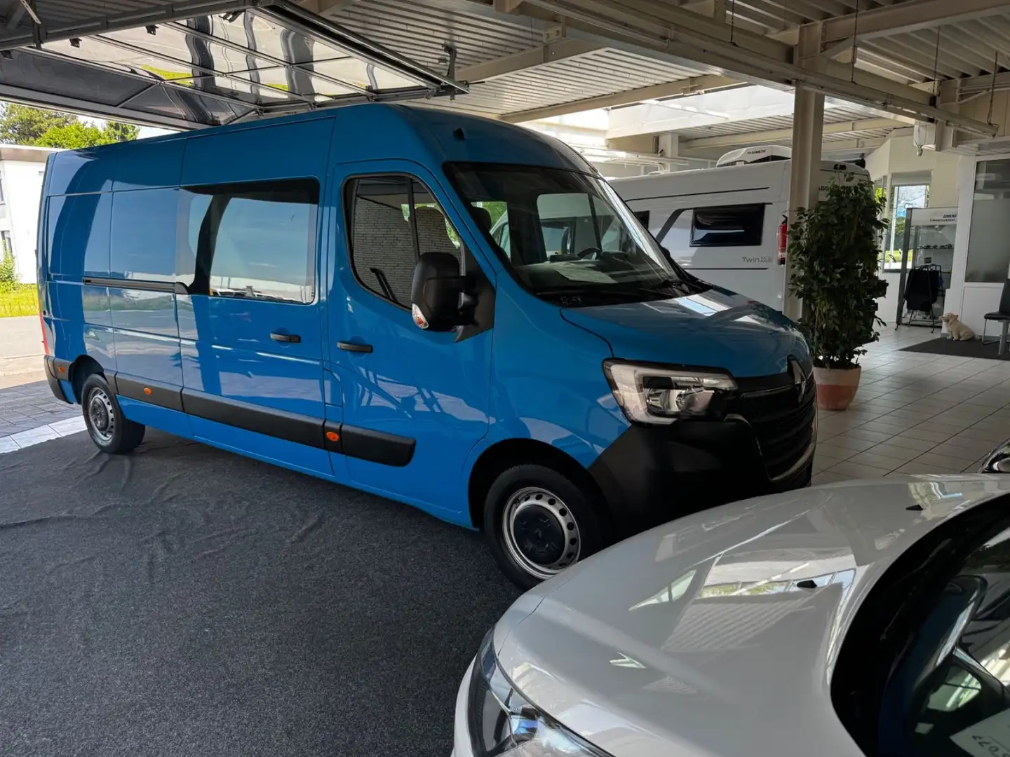 Renault Master L3H2 Doka Mixto *Kasten + 7-Sitze* Blau - 2