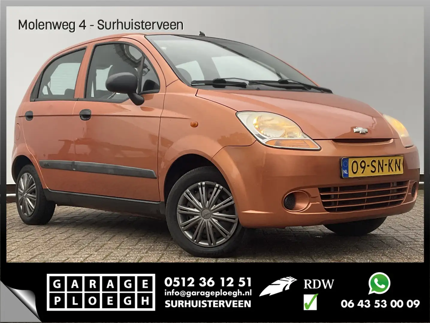 Chevrolet Matiz 0.8 Breeze Airco DAB Elektrische Ramen NAP! Oranje - 1