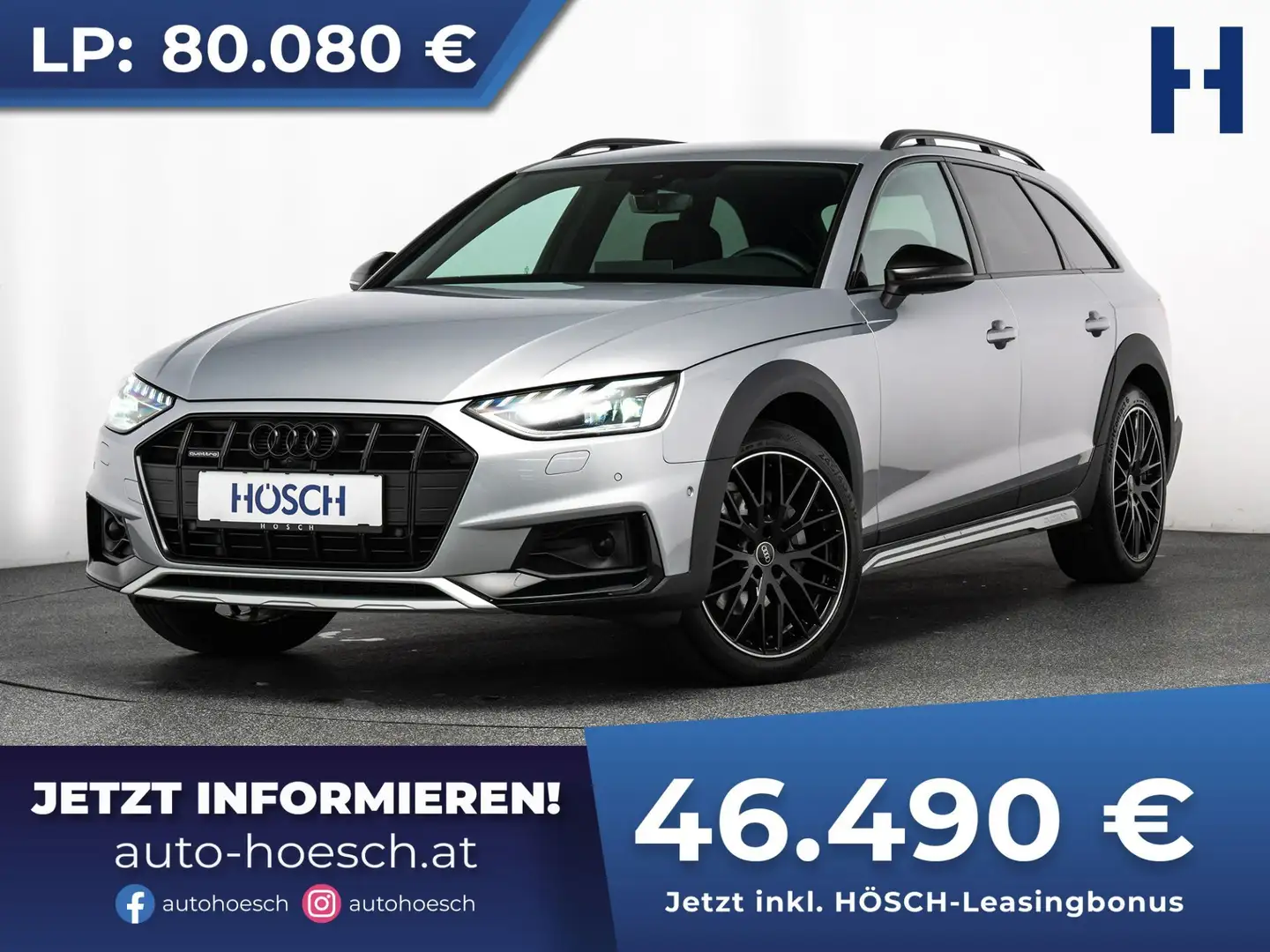 Audi A4 allroad quattro TDI 19er BLACK MATRIX 360° STHZ AHK++ Silber - 1