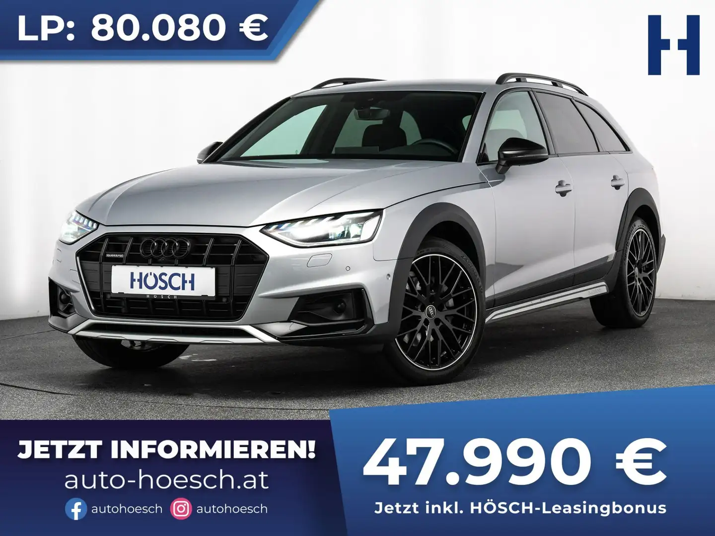 Audi A4 allroad quattro TDI 19er BLACK MATRIX 360° STHZ AHK++ Argent - 1