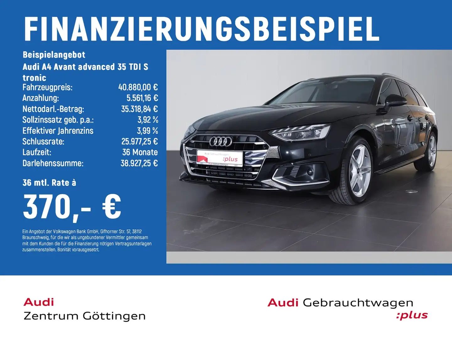 Audi A4 Avant advanced 35 TDI S tronic LED+SOUND+StHz Schwarz - 2