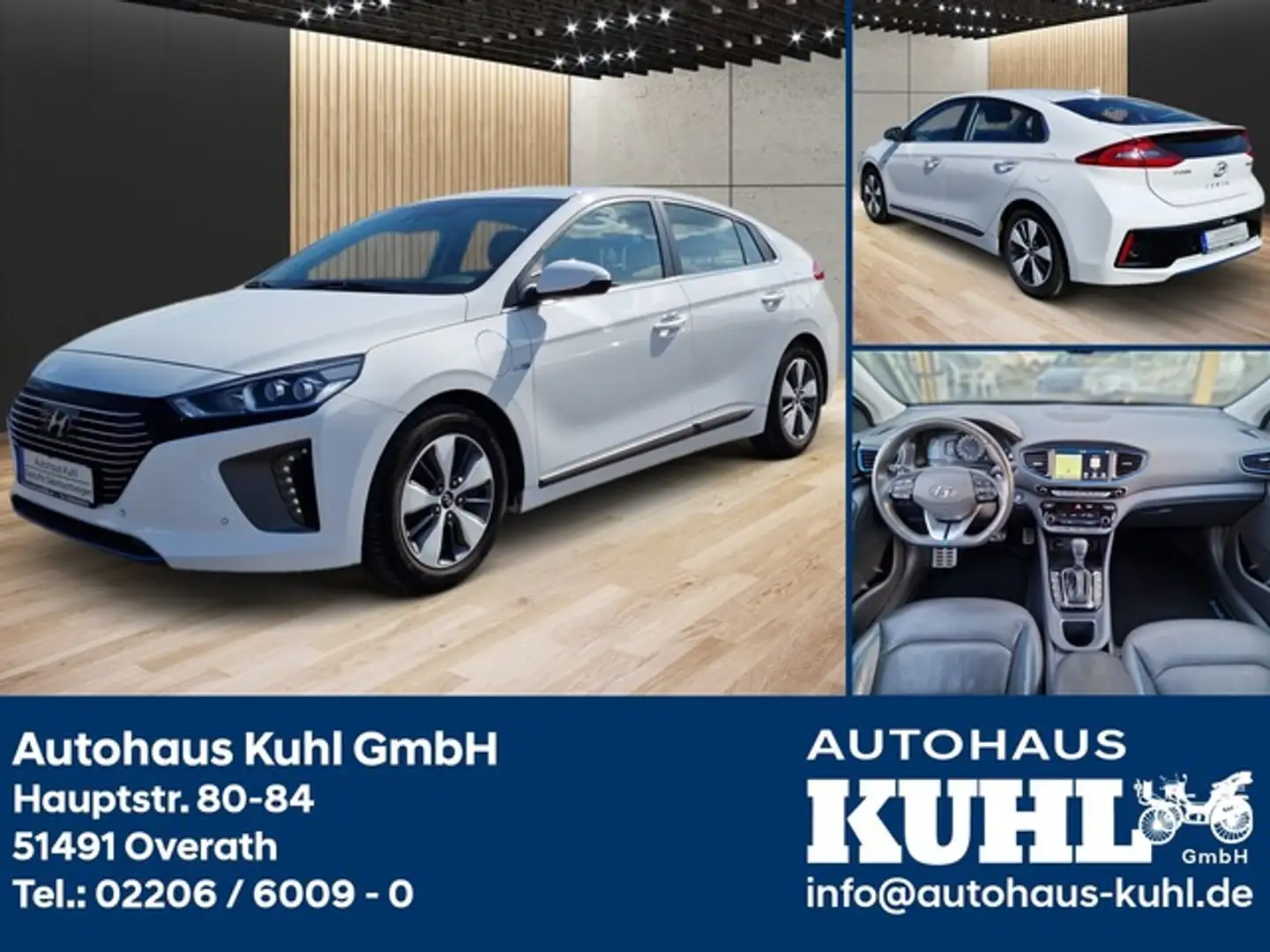 Hyundai IONIQ Premium Plug-In Hybrid +AHK+Leder+Navi+LED Alb - 1