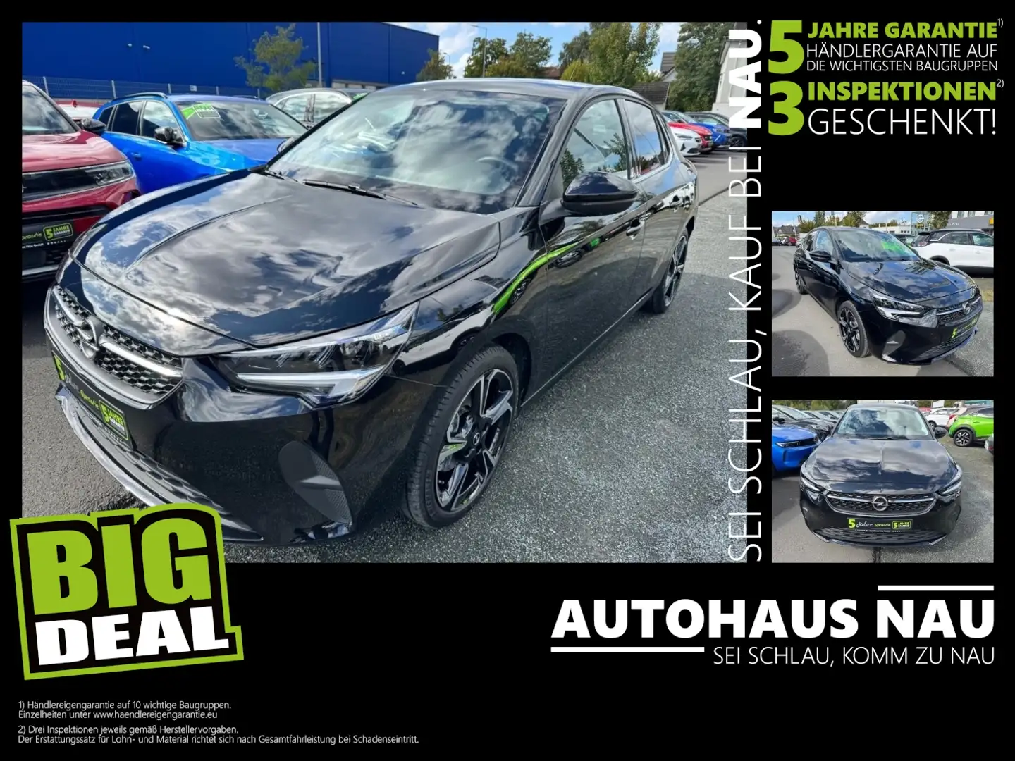 Opel Corsa 1.2 Turbo Elegance LED+Fernlichtass Sitzhz Inkl. I Schwarz - 1